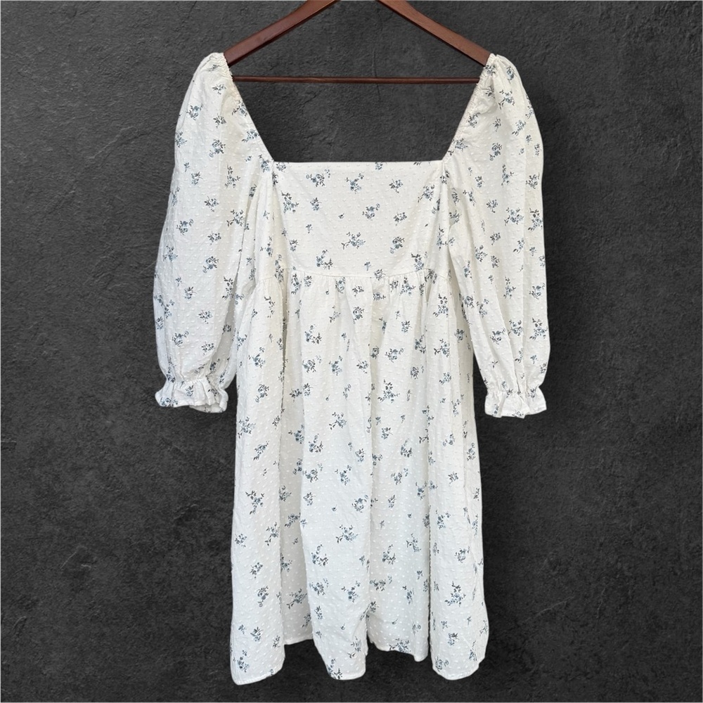 Altar’d State Victoria Babydoll Mini Dress Floral Cotton Spring Size Medium